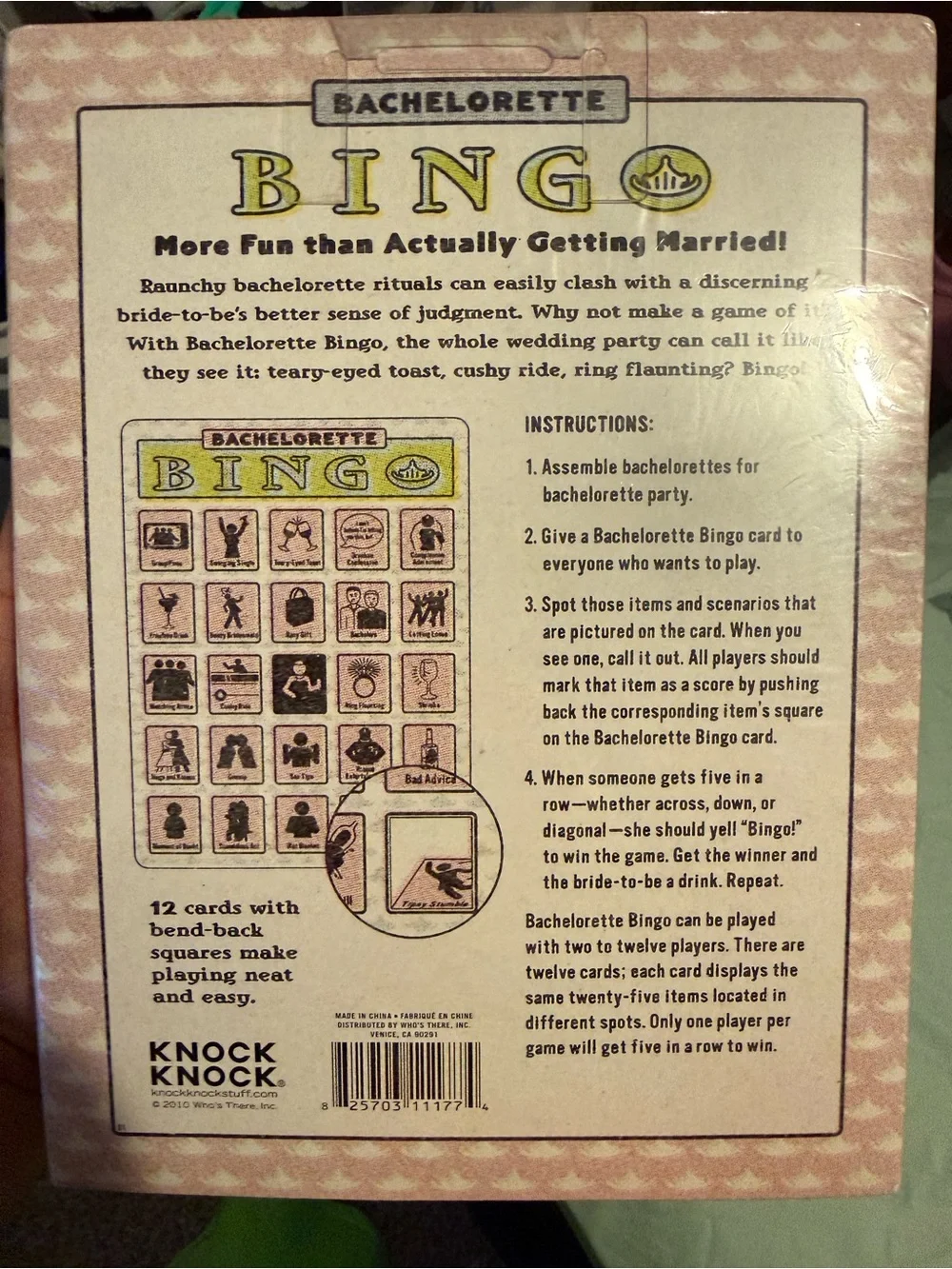 Bachelorette Bingo Game - Yellow and Pink